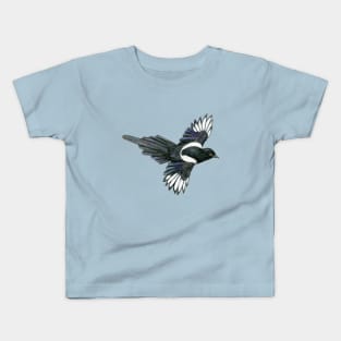 Flying magpie pencil illustration Kids T-Shirt